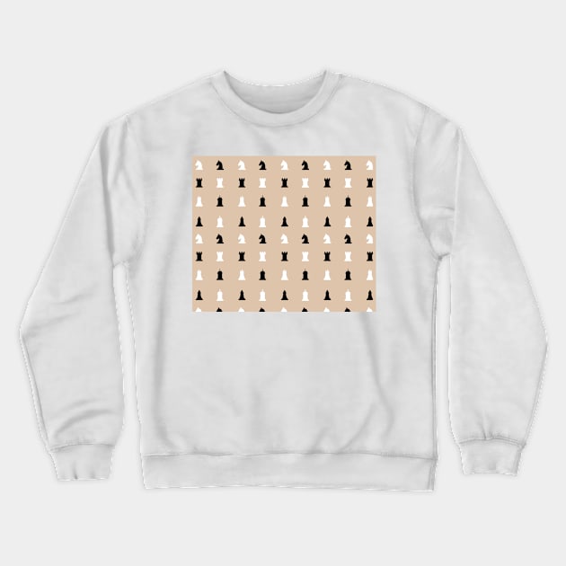 Chess Pattern Crewneck Sweatshirt by timegraf